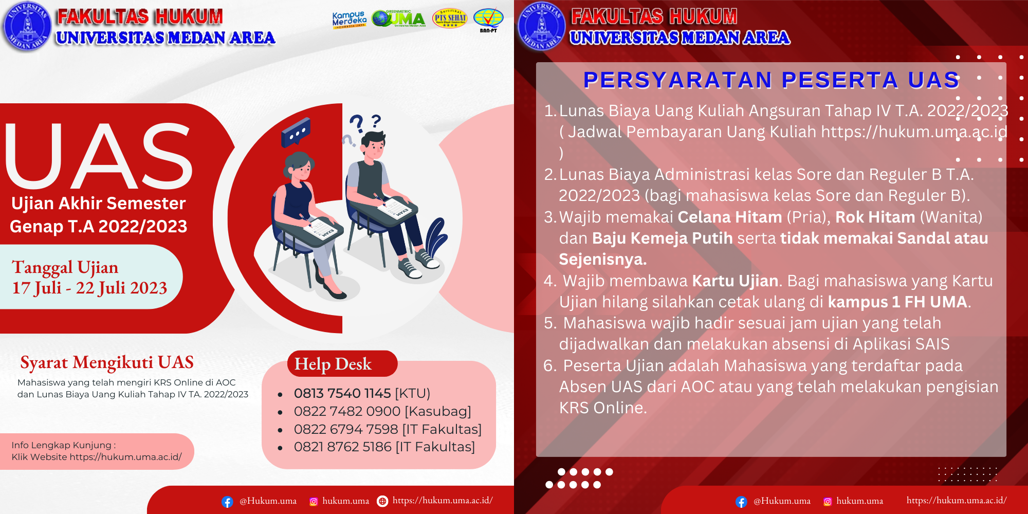 Pengumuman Ujian Akhir Semester Uas Genap T A